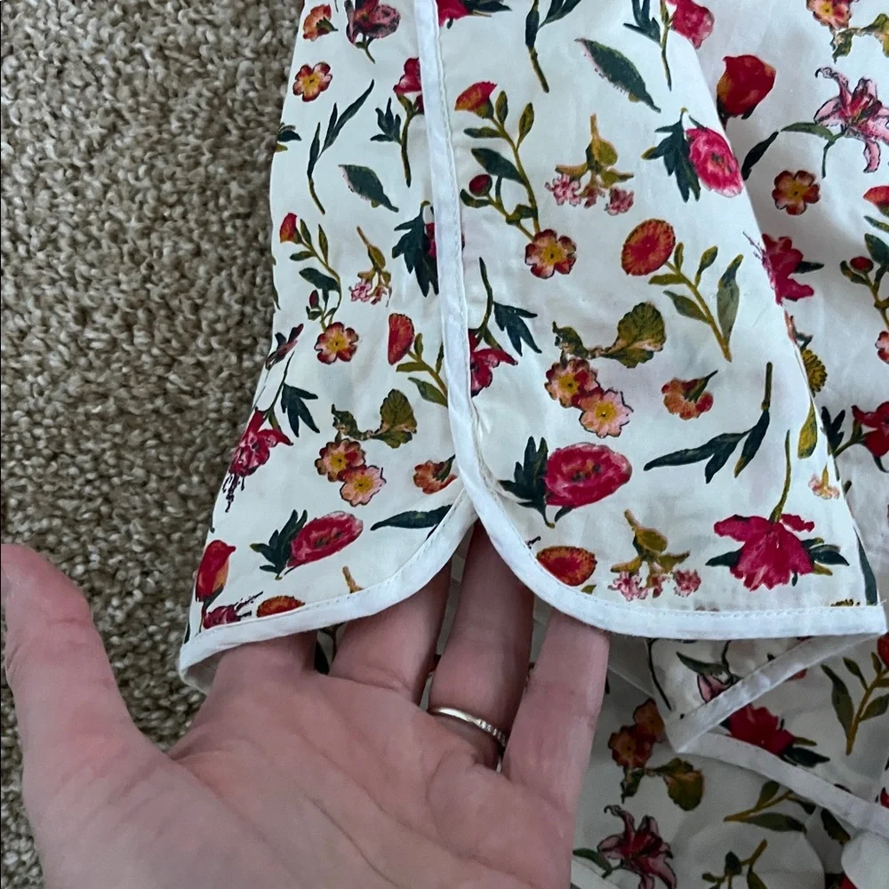 J.Crew Floral Seaside Shorts in antique white floral
